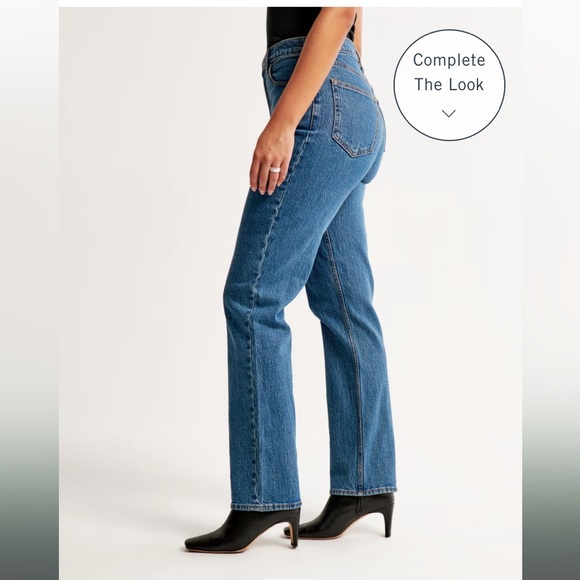 Abercrombie Curve Love Ultra High Rise 90s Straight Jean - Picture 2 of 6
